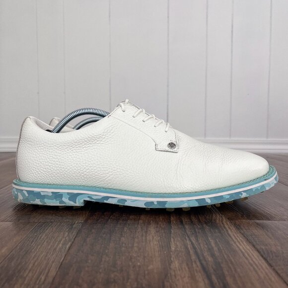 G/Fore Gallivanter Camo Sole Leather Golf Shoe G4MF23EF02 Size 13 White Blue - Picture 1 of 16
